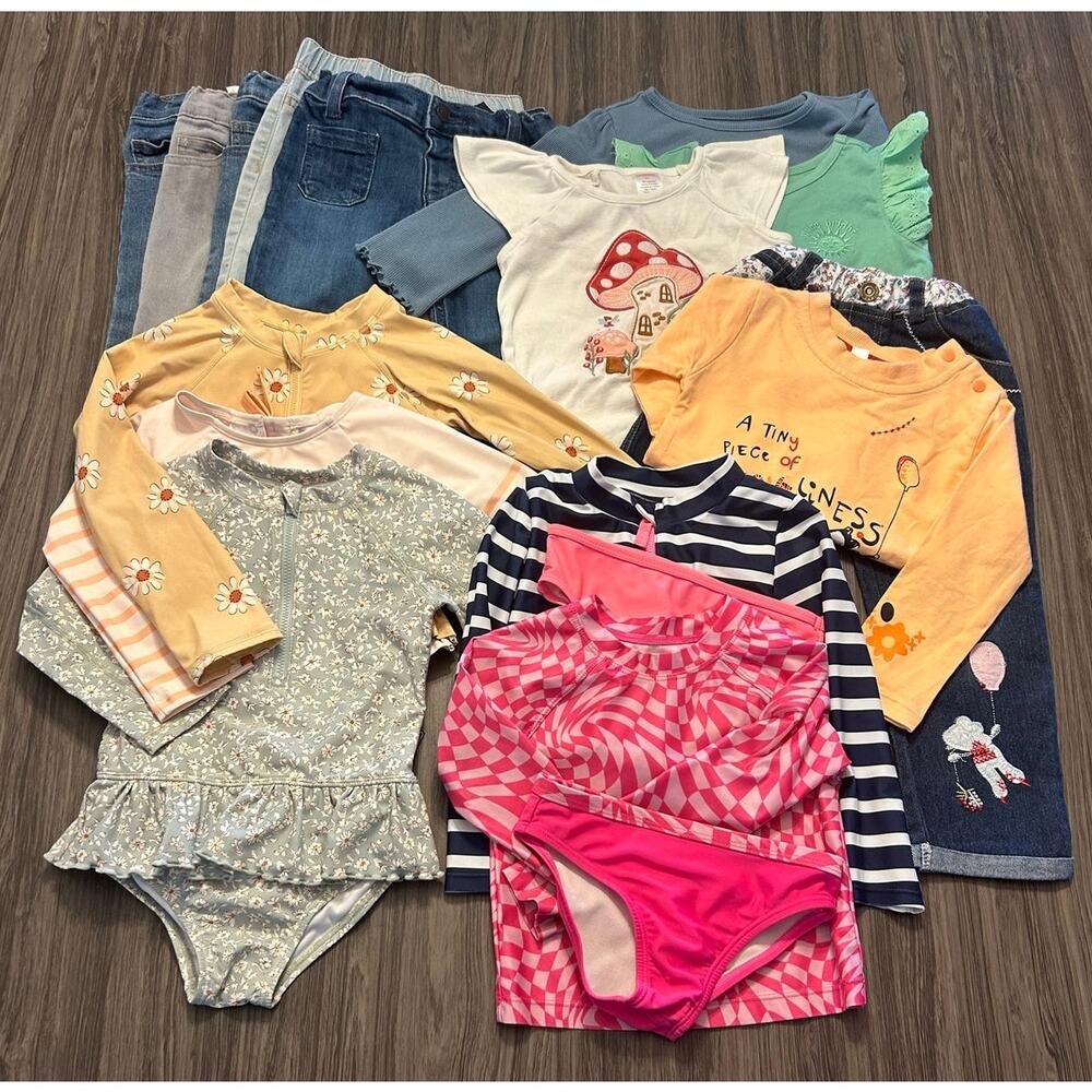 Girls 3T Bundle Cat Jack Modern Moments Levi’s Carters Garanimals etc 17 Pieces